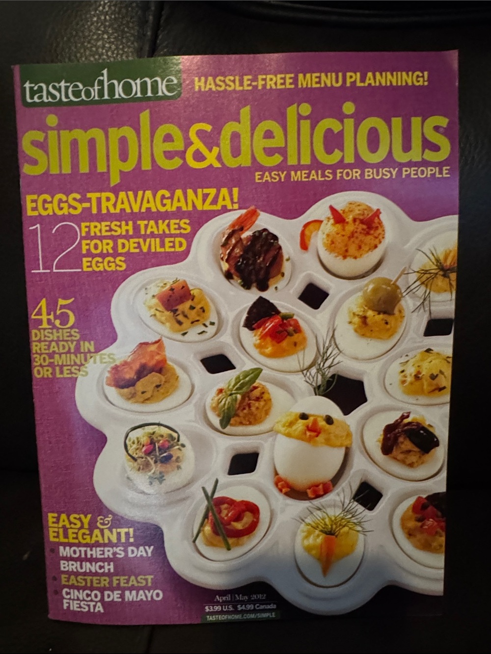 5/$15 Taste of Home Simple & Delicious Magazine - April May 2012